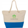 Cotton & Calico Tote Bags - Zippered 12oz Cotton Canvas Rope Tote