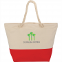 Cotton & Calico Tote Bags - Zippered 12oz Cotton Canvas Rope Tote