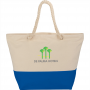 Cotton & Calico Tote Bags - Zippered 12oz Cotton Canvas Rope Tote