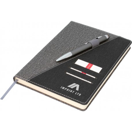 Flasks - Ottawa A5 Notebook, Black/Grey